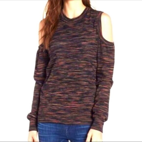 Rebecca Minkoff cold shoulder long sleeve pullover sweater - Picture 1 of 9